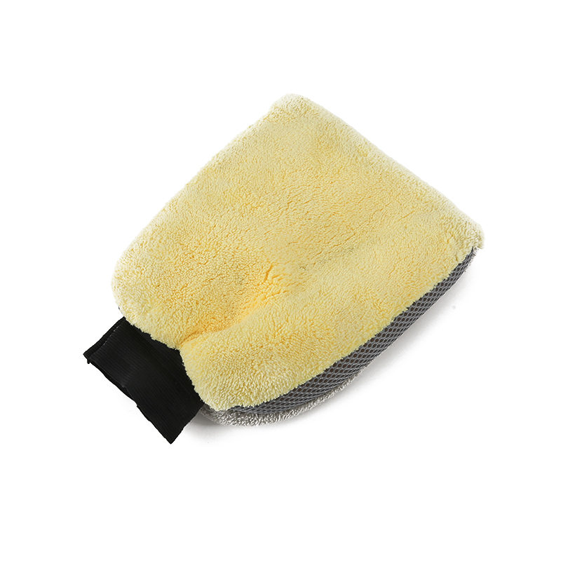 Dubbelzijdige Coral Fleece Car Clean-handschoenen