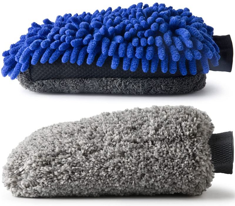 Microfiber washandschoen Krasvrij autowasbenodigdheden