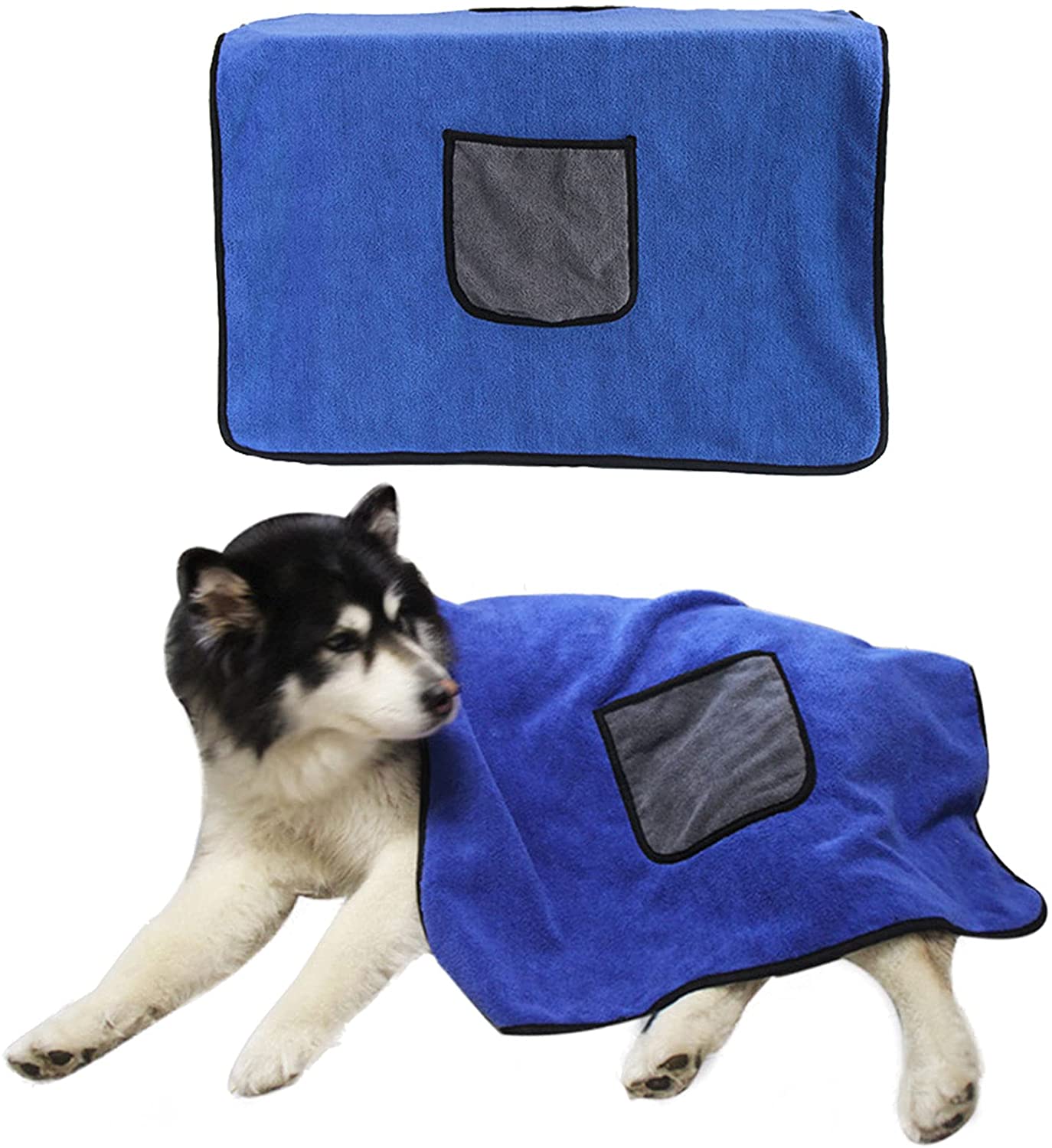 Super absorberende microfiber sneldrogende handdoek met handtas voor hond Pet Clean