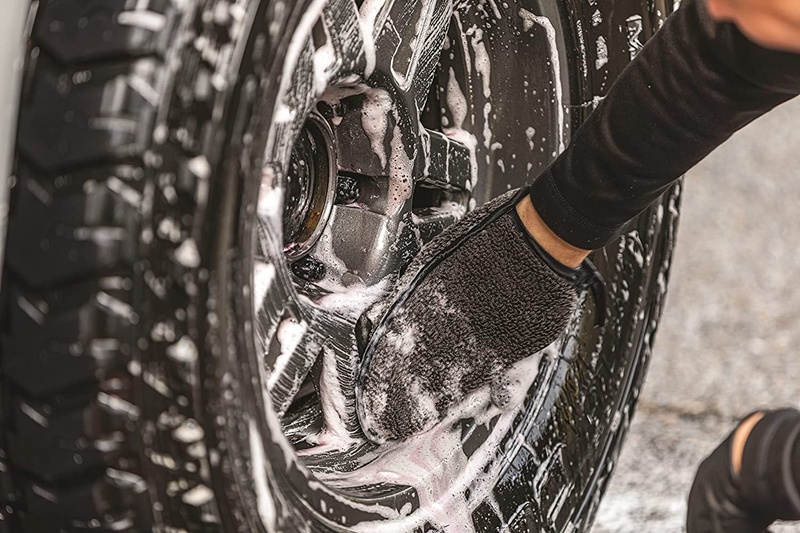 Washandschoenen van het autowiel